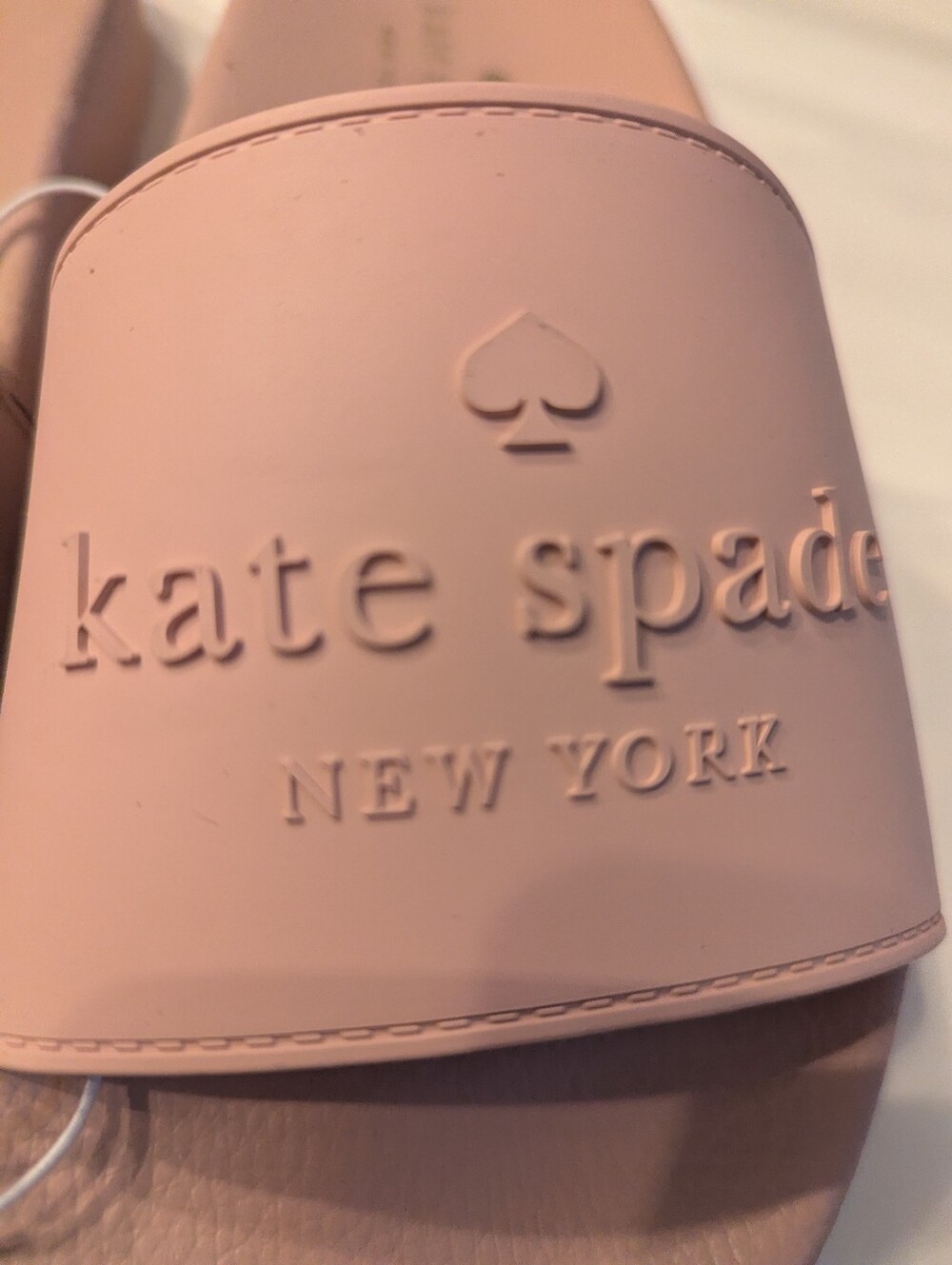 Kate Spade Rosy Dawn Pink Sunny Logo Slide Sandals Size 8 New - Picture 2 of 11